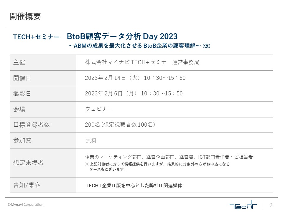 【20230214】BtoB顧客データ分析_概要
